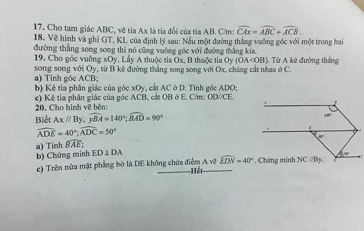 Đề Cương Ôn Tập Giữa Kì 1 Toán 7