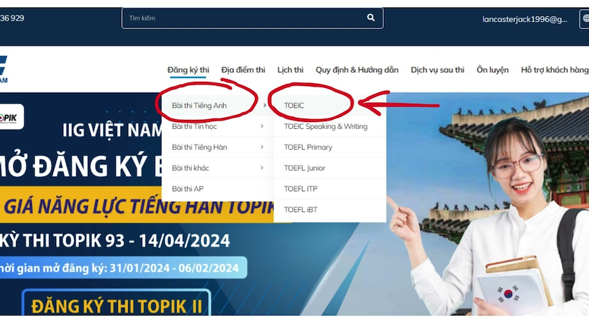 Cách Đăng Ký Thi TOEIC 2024 chi tiết